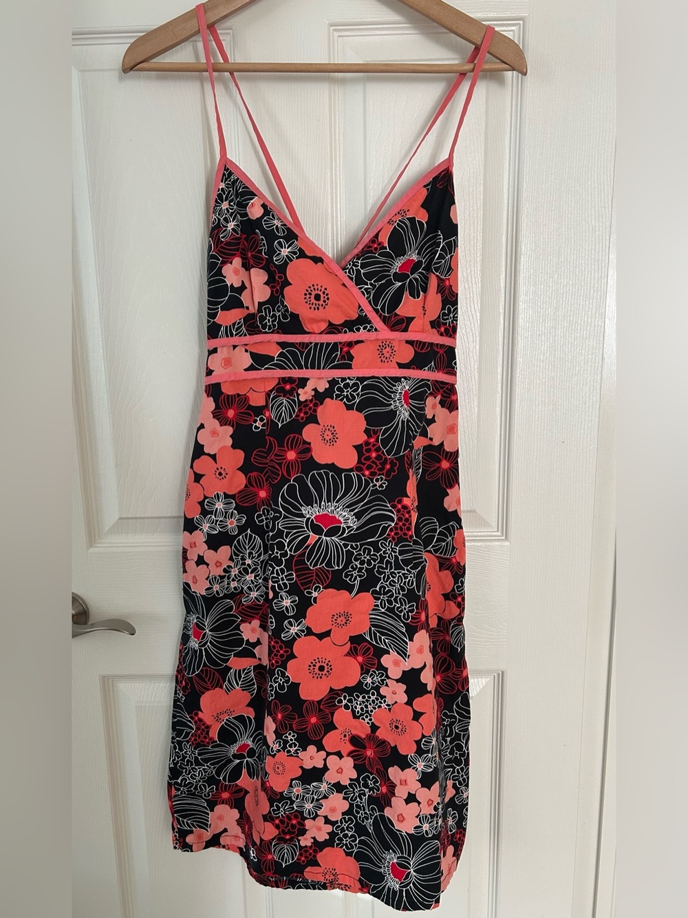 Digital Clothing Pink and Black Floral Midi Dress Size M